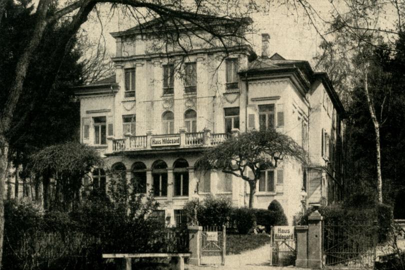 Villa Hildegard, Bad Homburg v. d. Höhe, Postkarte, gelaufen am 7.7.1924 