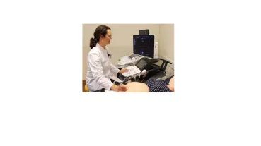 Dr. Lobmaier performing fetal cardiac function measurements