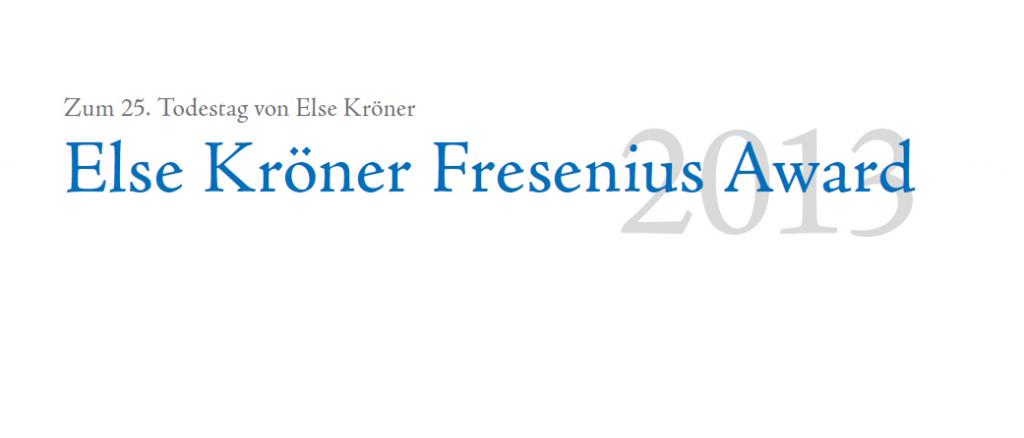 Das Magazin zum ersten Else Kröner Fresenius Award 2013. 