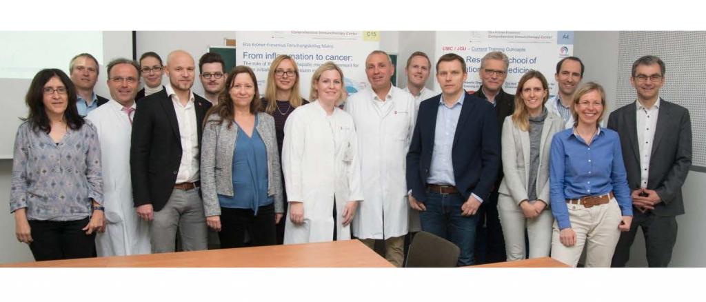 Das Bild zeigt beteiligte Wissenschaftler und Arbeitsgruppenleiter auf dem Auftaktsymposium 2019 in Mainz. 
